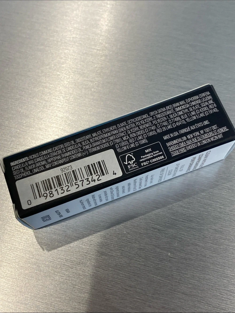 bareMinerals Hydra Smoothing Lipstick Awareness NIB .12 oz